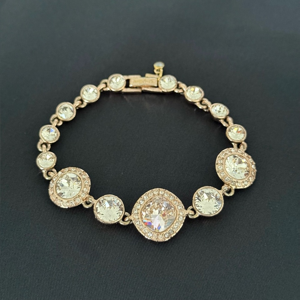 Givenchy Bracelet: Rose Gold Tone Mixed Metal With Rhinestones. Sparkle Galore!
